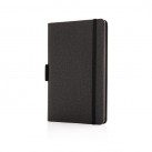 Deluxe A5 notebook with pen holder, black