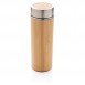 Leak proof bamboo vacuum bottle, brown