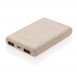 Wheat Straw 5.000 mAh Pocket Powerbank, brown