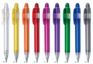 Kuličkové pero Polo - transparentní barvy s průhlednými doplňky