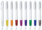 Kuličkové pero Soft - bílé tělo, barevná rukojeť